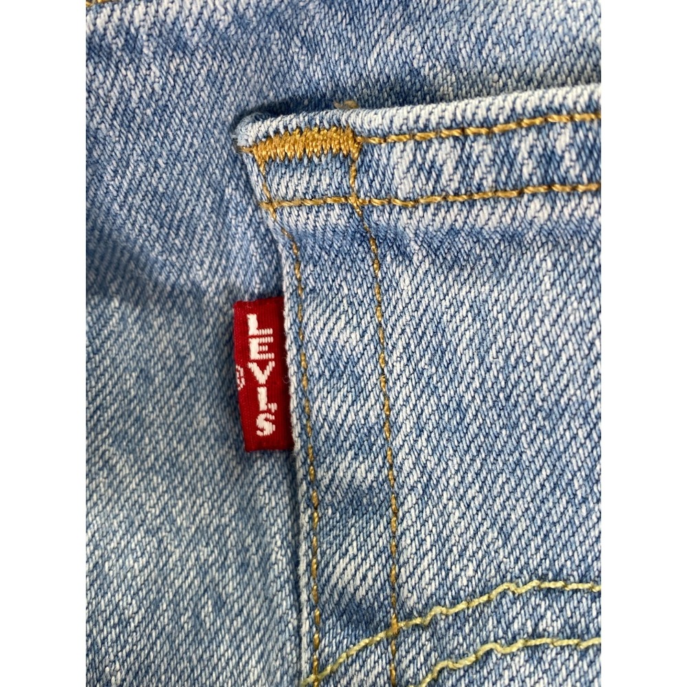 Levi's Premium 501 S Skinny Jeans Women's 28x28 (Meas 28x27) Light Wash Big E - Picture 6 of 15